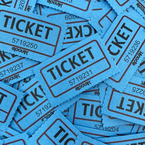 Moolah "Keep This Coupon" Double Raffle Tickets, Blue, Case of 5 - 2000 Count Rolls 729303C - main